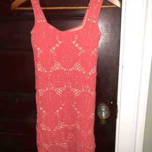 Pink/orange body con from free people!